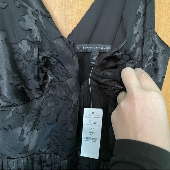 NWT WHBM Sleeveless Deep V-Neck Burnout Midi Dress - Picture 9 of 9